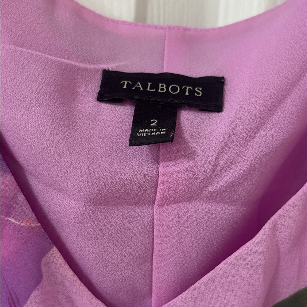 Talbots Lilac Floral Dress - Picture 2 of 4